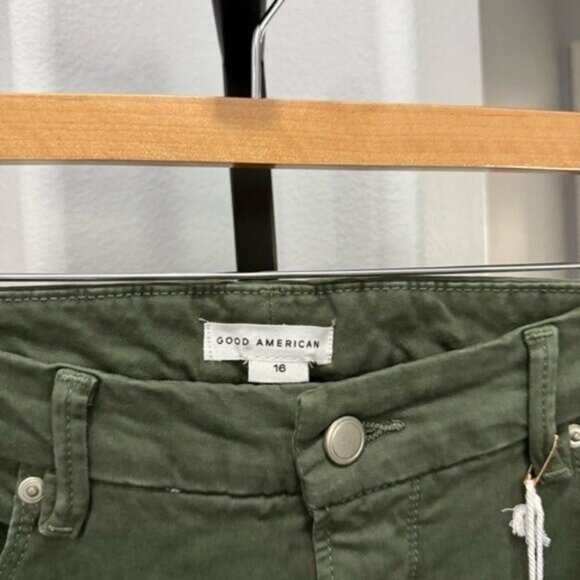 Good American Women's Size 16 Green Good Waist‎ Palazzo Wide Leg Pant Jeans - Picture 5 of 12